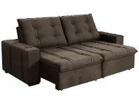 Sofá Retrátil Reclinável 4 Lugares Veludo Joly Bipartido Tallin Plus Gralha Azul - 1