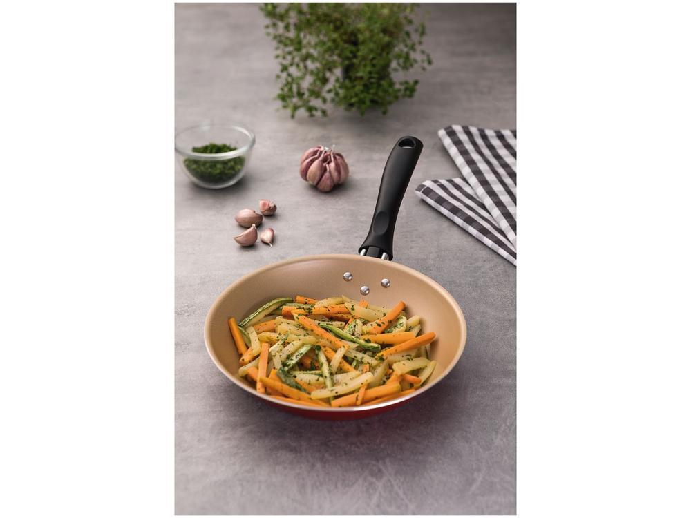 Frigideira Antiaderente Tramontina de Alumínio Turim Vermelha 24cm - 2