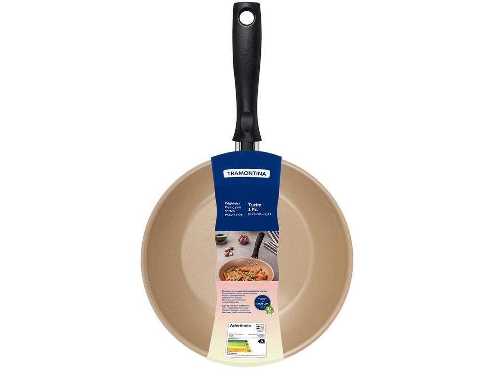 Frigideira Antiaderente Tramontina de Alumínio Turim Vermelha 24cm - 4