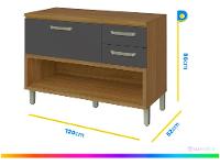 Balcão de Cozinha com Tampo Cozinhas Nesher - 3