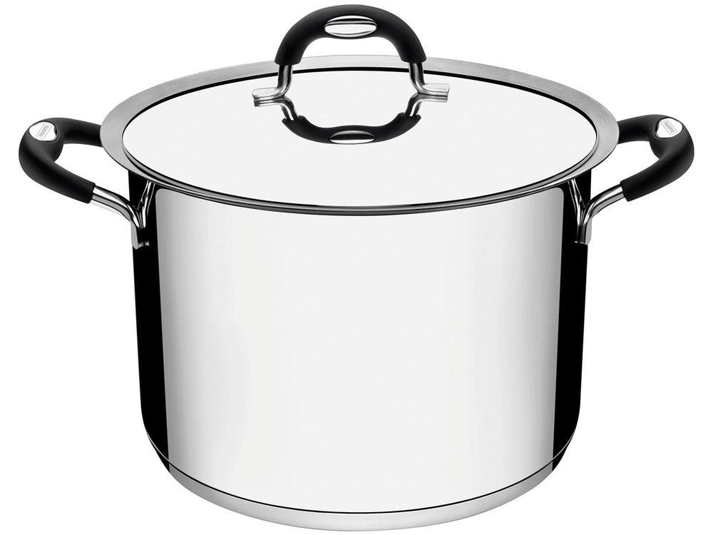 Panela Caldeirão tramontina Aço Inox 7,7L 24cm com tampa Duo Silicone - 11