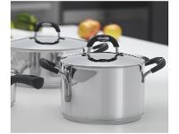 Panela Caldeirão tramontina Aço Inox 7,7L 24cm com tampa Duo Silicone - 7