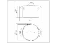 Panela Caldeirão tramontina Aço Inox 7,7L 24cm com tampa Duo Silicone - 9