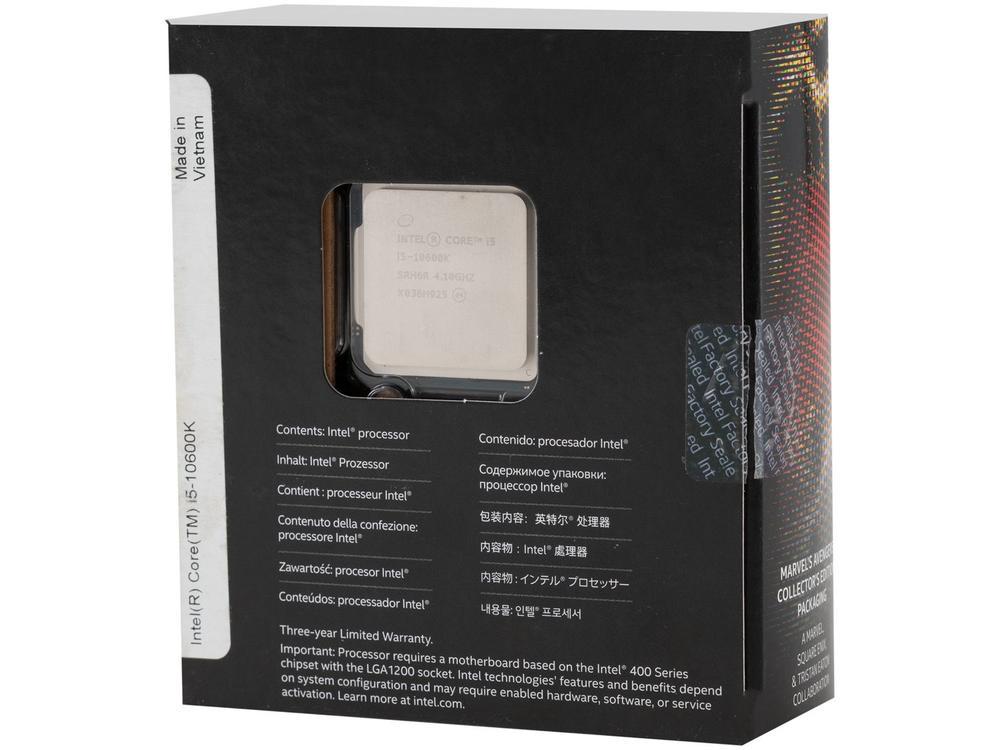 Processador Intel Core i5 10600K Avengers Edition - 7