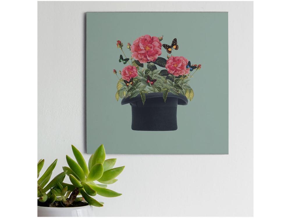 Placa Decorativa MDF Chapéu 20x20cm  - 1