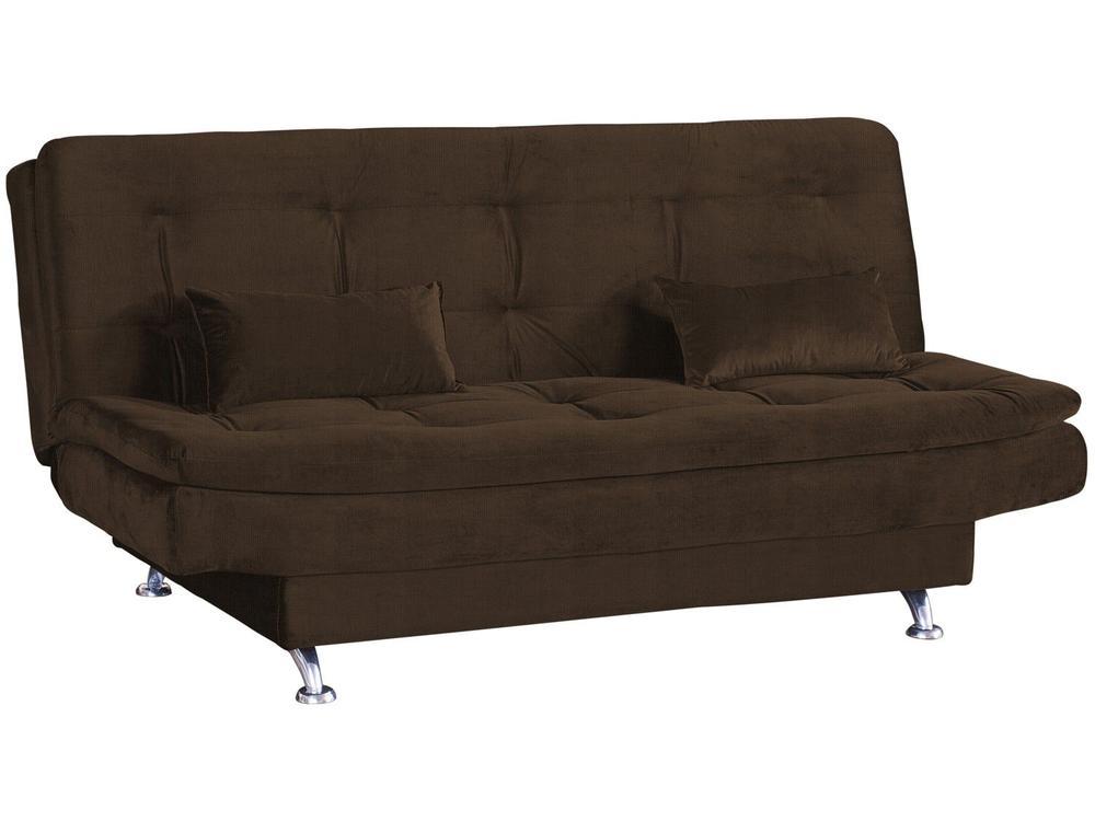 Sofá-cama Casal 3 Lugares Reclinável Veludo Light Matrix Salomé - 1