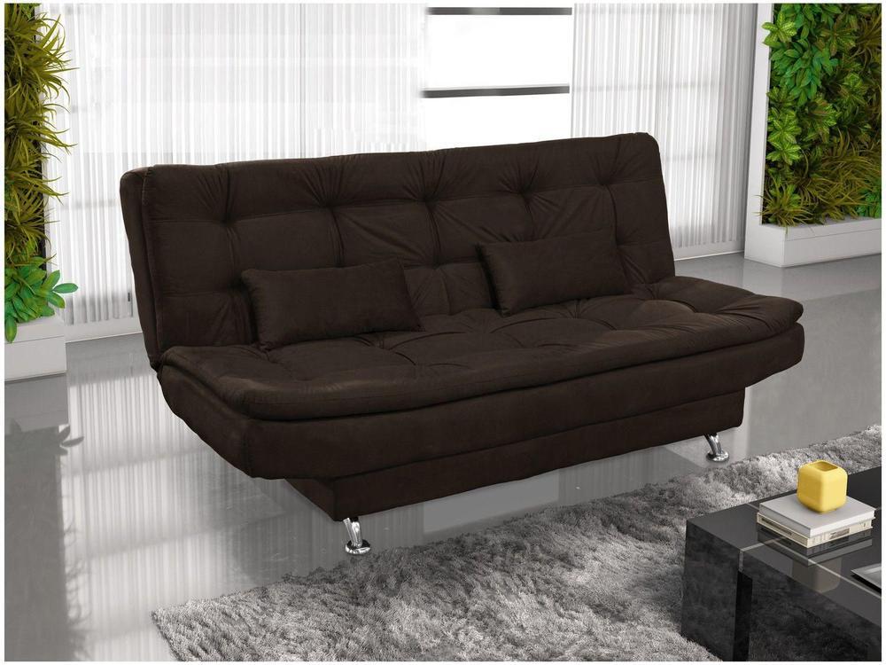 Sofá-cama Casal 3 Lugares Reclinável Veludo Light Matrix Salomé - 5