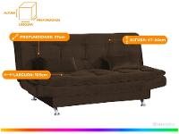 Sofá-cama Casal 3 Lugares Reclinável Veludo Light Matrix Salomé - 3