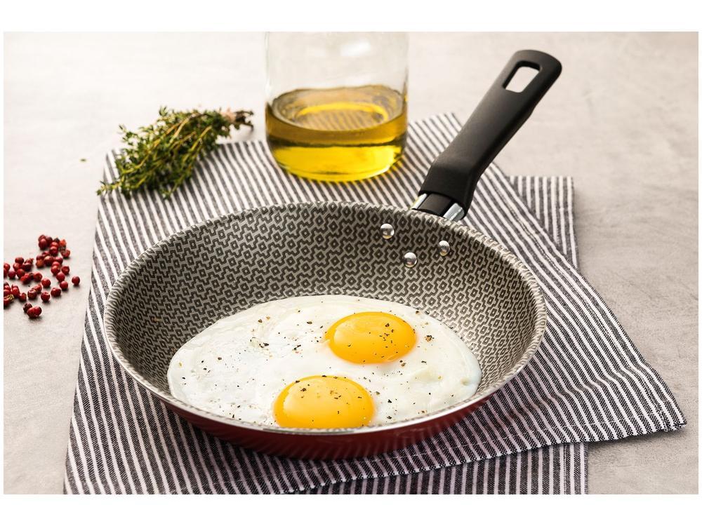 Frigideira Antiaderente Tramontina de Alumínio Loreto Vermelha 22cm - 2