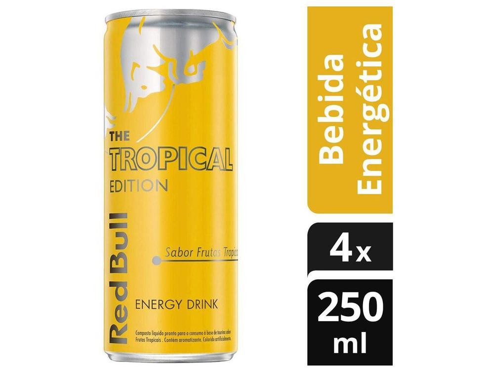 Bebida Energética Red Bull Frutas Tropicais 250ml 4 Unidades - 2