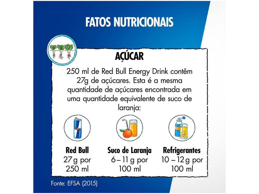 Bebida Energética Red Bull Frutas Tropicais 250ml 4 Unidades - 8