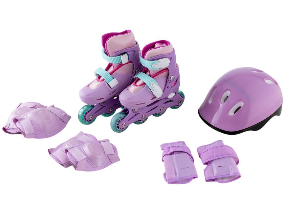 Kit Patins Infantil In Line Zippy Toys Rosa - 1