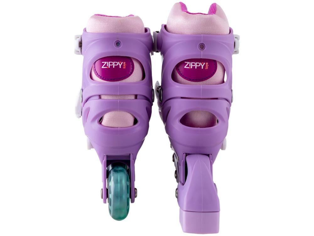 Kit Patins Infantil In Line Zippy Toys Rosa - 4