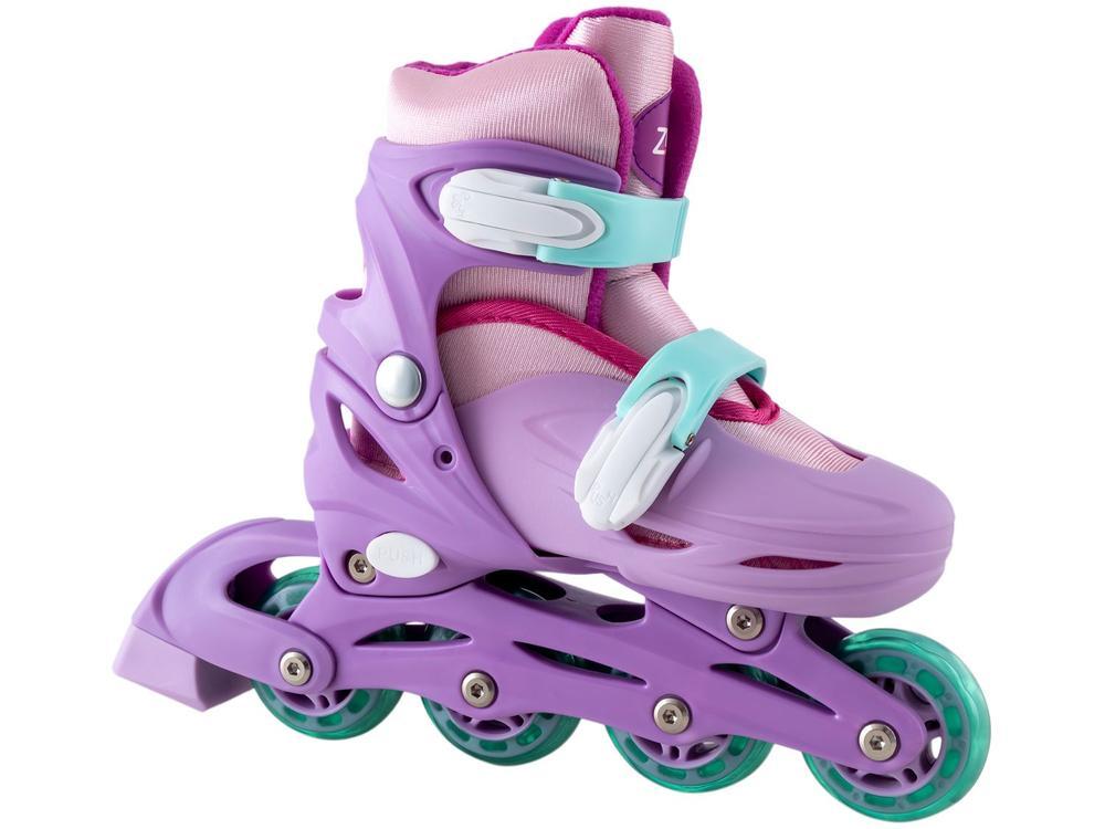 Kit Patins Infantil In Line Zippy Toys Rosa - 5