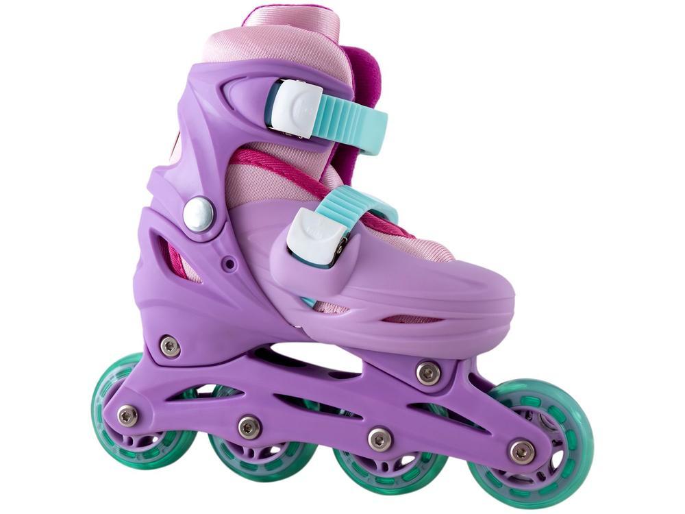 Kit Patins Infantil In Line Zippy Toys Rosa - 6