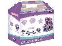 Kit Patins Infantil In Line Zippy Toys Rosa - 12