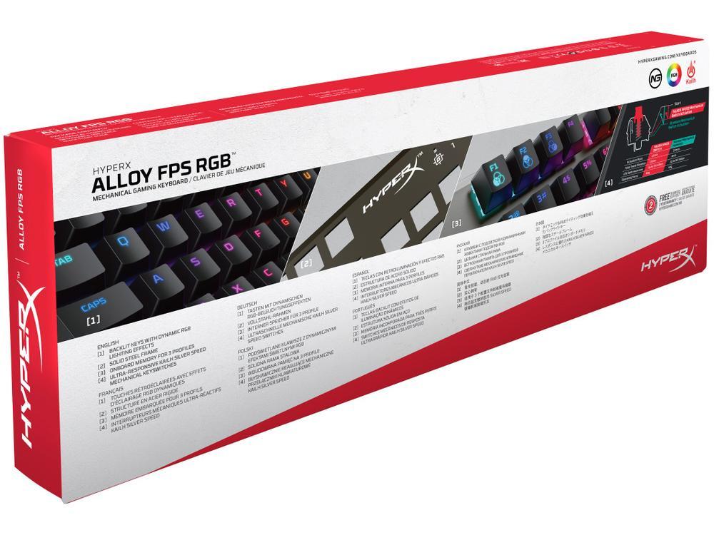 Teclado Mecânico Gamer USB HyperX Preto - 8