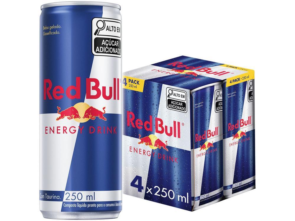 Bebida Energética Red Bull Energy Drink 250ml 4 Unidades - 10