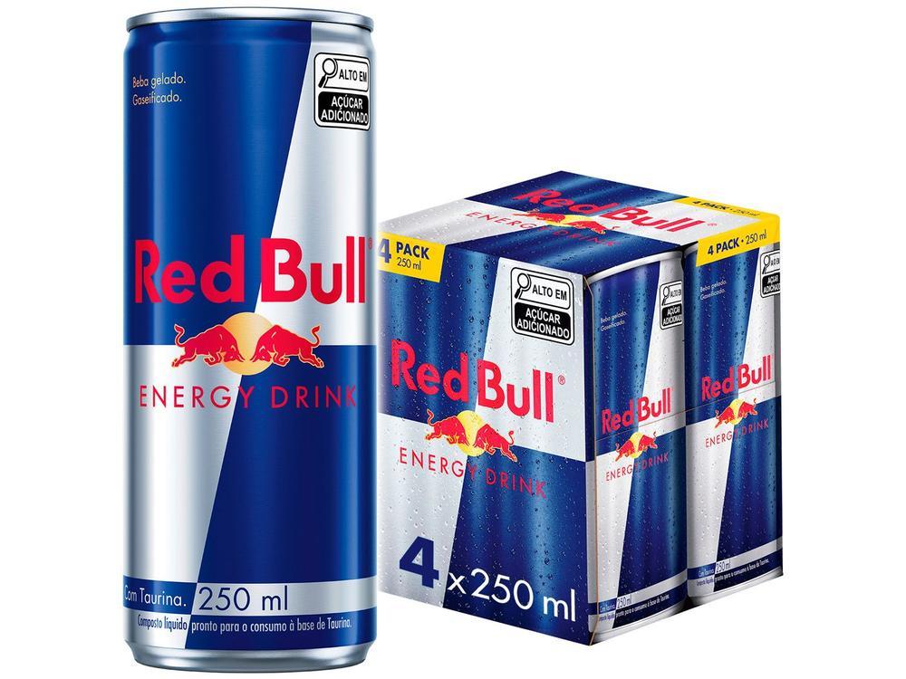 Bebida Energética Red Bull Energy Drink 250ml 4 Unidades - 1