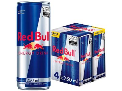 Bebida Energética Red Bull Energy Drink 250ml 4 Unidades