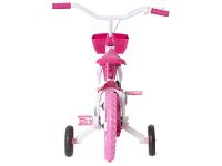 Bicicleta Aro 12 Infantil Track Bikes Arco Iris W Branco e Fucsia com Rodinhas e Cesta - 13