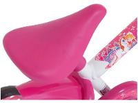 Bicicleta Aro 12 Infantil Track Bikes Arco Iris W Branco e Fucsia com Rodinhas e Cesta - 14