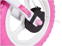 Bicicleta Aro 12 Infantil Track Bikes Arco Iris W Branco e Fucsia com Rodinhas e Cesta - 16