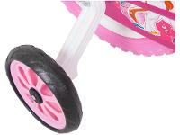 Bicicleta Aro 12 Infantil Track Bikes Arco Iris W Branco e Fucsia com Rodinhas e Cesta - 17