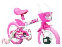 Bicicleta Aro 12 Infantil Track Bikes Arco Iris W Branco e Fucsia com Rodinhas e Cesta - 5