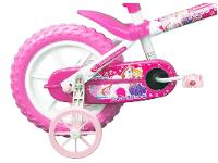 Bicicleta Aro 12 Infantil Track Bikes Arco Iris W Branco e Fucsia com Rodinhas e Cesta - 7