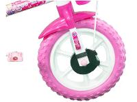 Bicicleta Aro 12 Infantil Track Bikes Arco Iris W Branco e Fucsia com Rodinhas e Cesta - 8