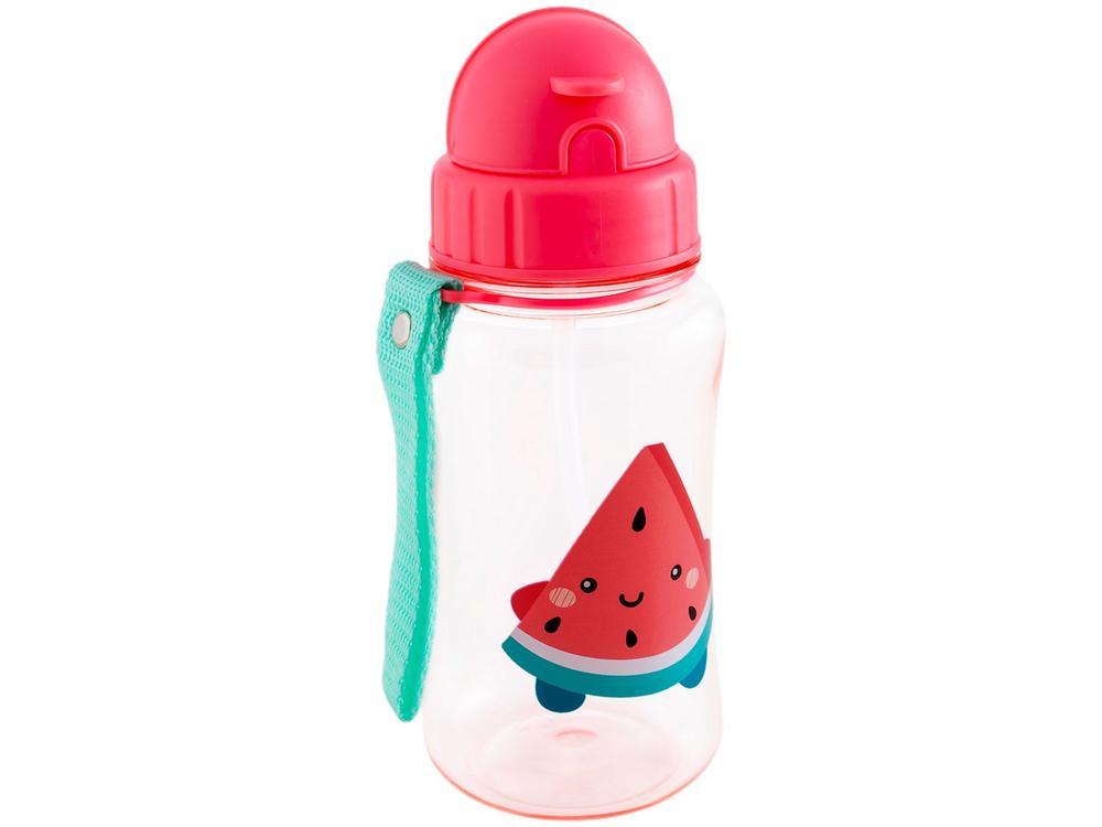 Garrafa Infantil 400ml com Canudo Buba Frutti Melancia - 1