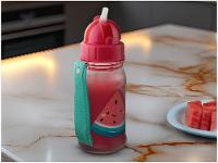 Garrafa Infantil 400ml com Canudo Buba Frutti Melancia - 2