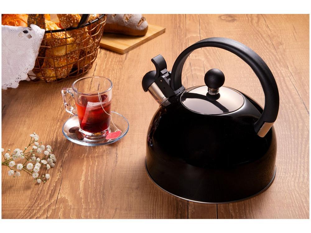 Chaleira Hércules Inox com Apito Preta 1,75L CH25-PS - 2