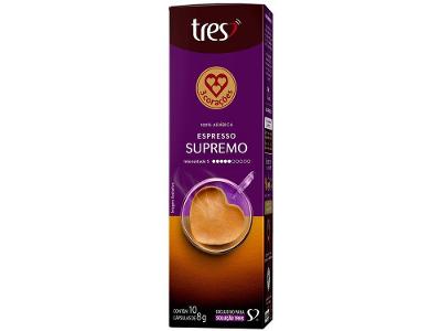 Cápsula de Café Espresso Supremo TRES 3 Corações