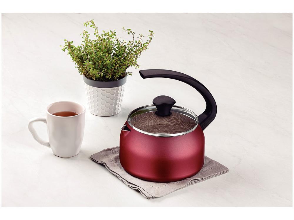 Chaleira Tramontina Vermelha 1,9L Paris Texture - 2