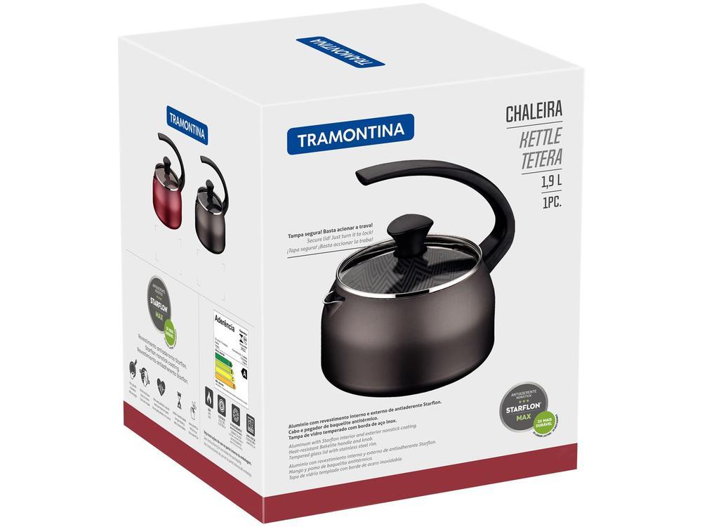 Chaleira Tramontina Vermelha 1,9L Paris Texture - 5