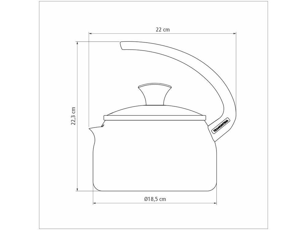 Chaleira Tramontina Vermelha 1,9L Paris Texture - 6