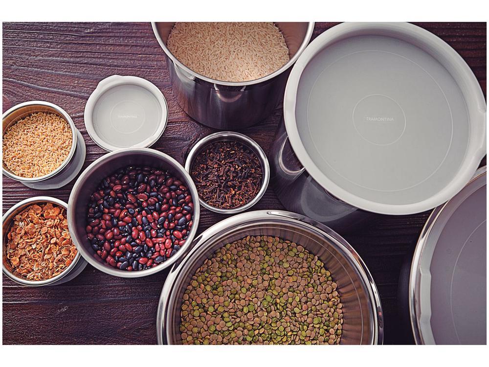 Recipiente Redondo em Inox 5,2 Litros c/ Tampa Tramontina 61228/240 - 2