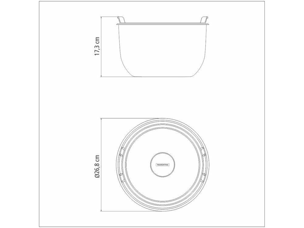 Recipiente Redondo em Inox 5,2 Litros c/ Tampa Tramontina 61228/240 - 6