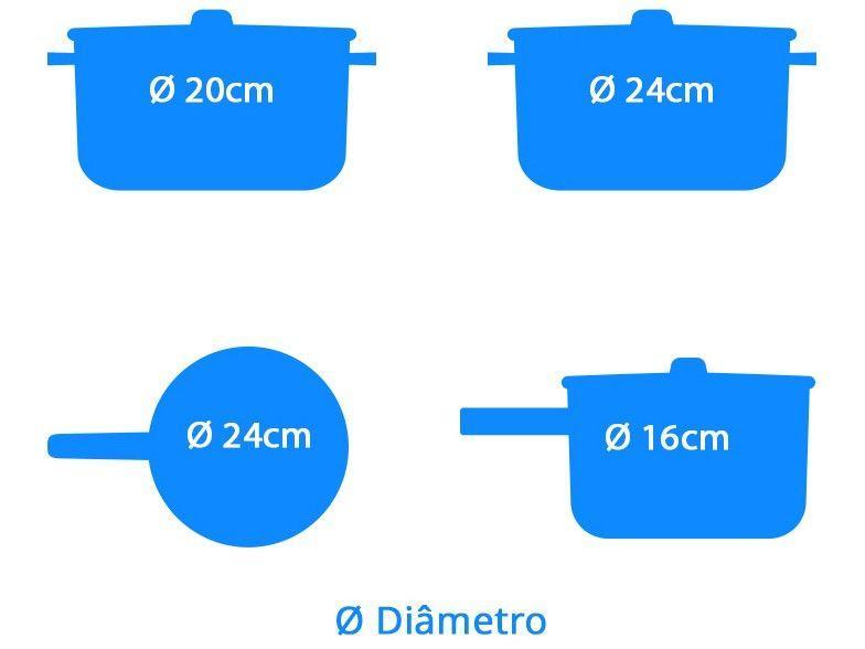 Jogo de Panelas Tramontina Inox Fundo Triplo 4 Peças Brava - 3