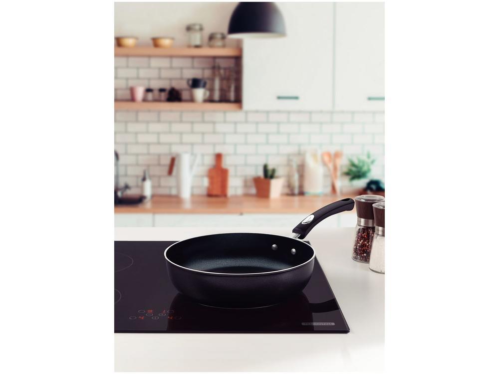 Frigideira Antiaderente Tramontina de Alumínio Mônaco Induction Preta 24cm - 2