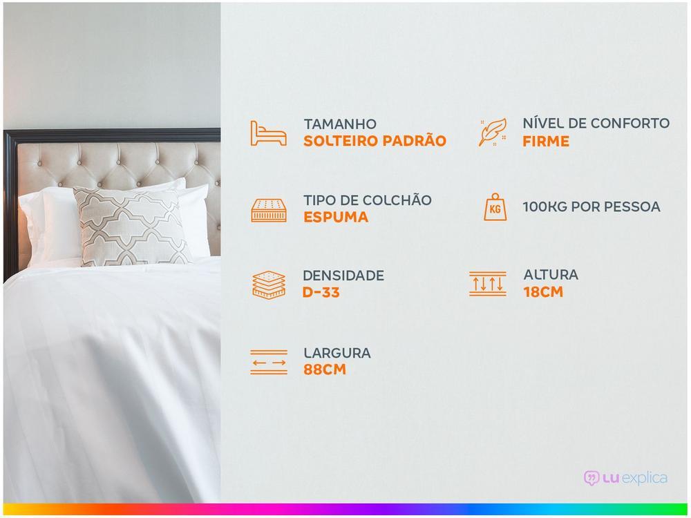 Colchão Solteiro Castor Espuma D-33 78x188cm - 8