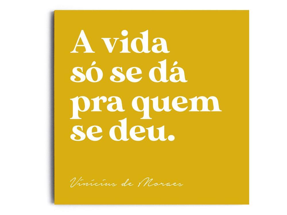 Placa Decorativa MDF A Vida 20x20cm - 2