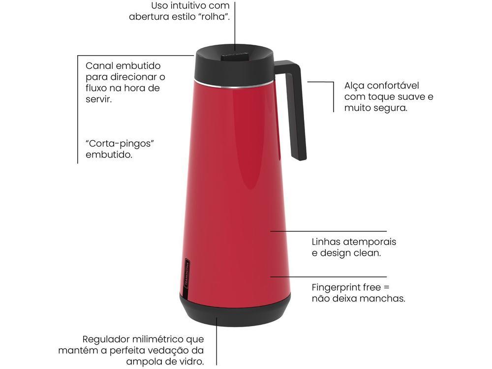 Bule Térmico 1L Vermelho Tramontina - 4