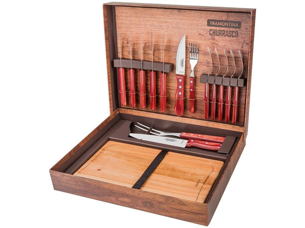 Kit Churrasco com Caixa Tramontina 21198/770 15 Peças - 1