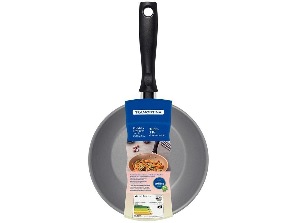 Frigideira Antiaderente Tramontina de Alumínio Turim Chumbo 18cm - 3