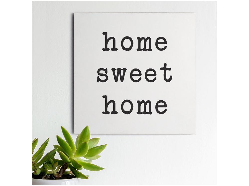 Placa Decorativa MDF Home Sweet 20x20cm - 1