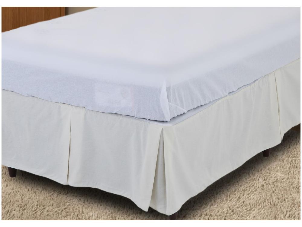 Saia para Cama Solteiro Prata 90x190cm Santista - 1