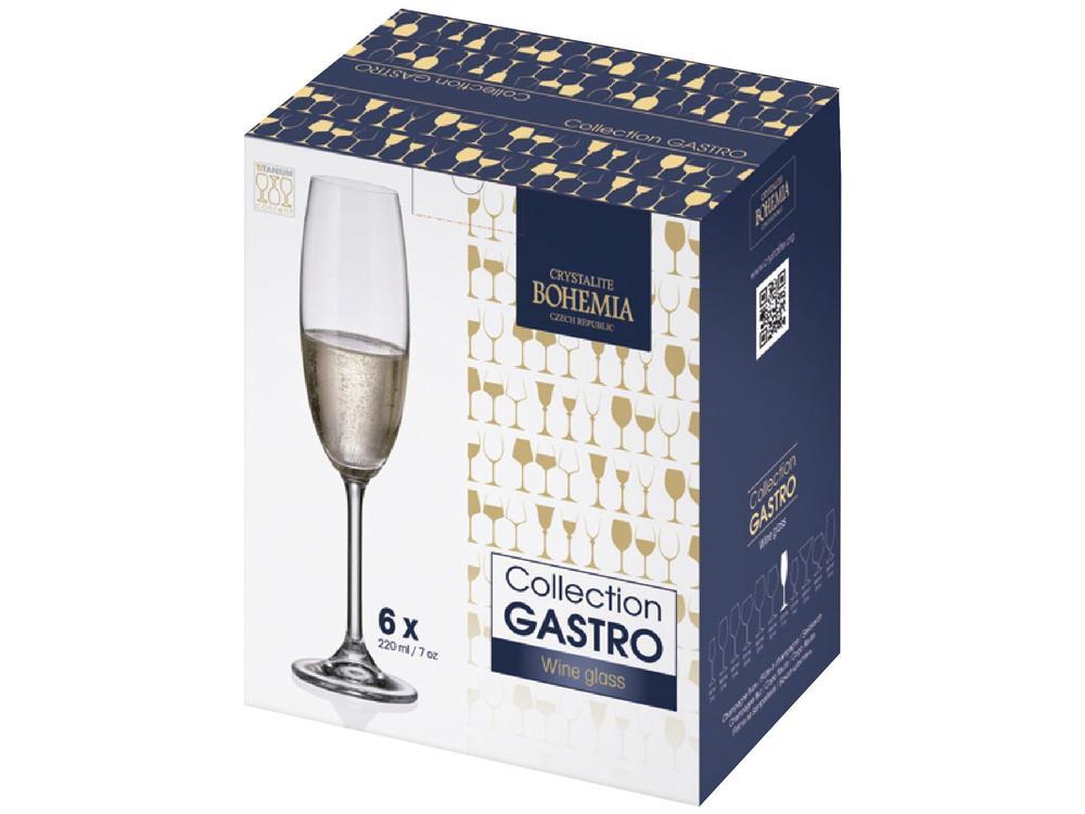 Jogo de Taças para Champanhe Cristal 220ml - 6